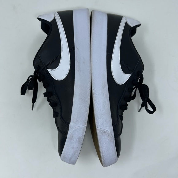 Nike Court Legacy SLP Black + White Leather Sneakers Mens Size 10.5 W/Shoebox - Picture 12 of 14